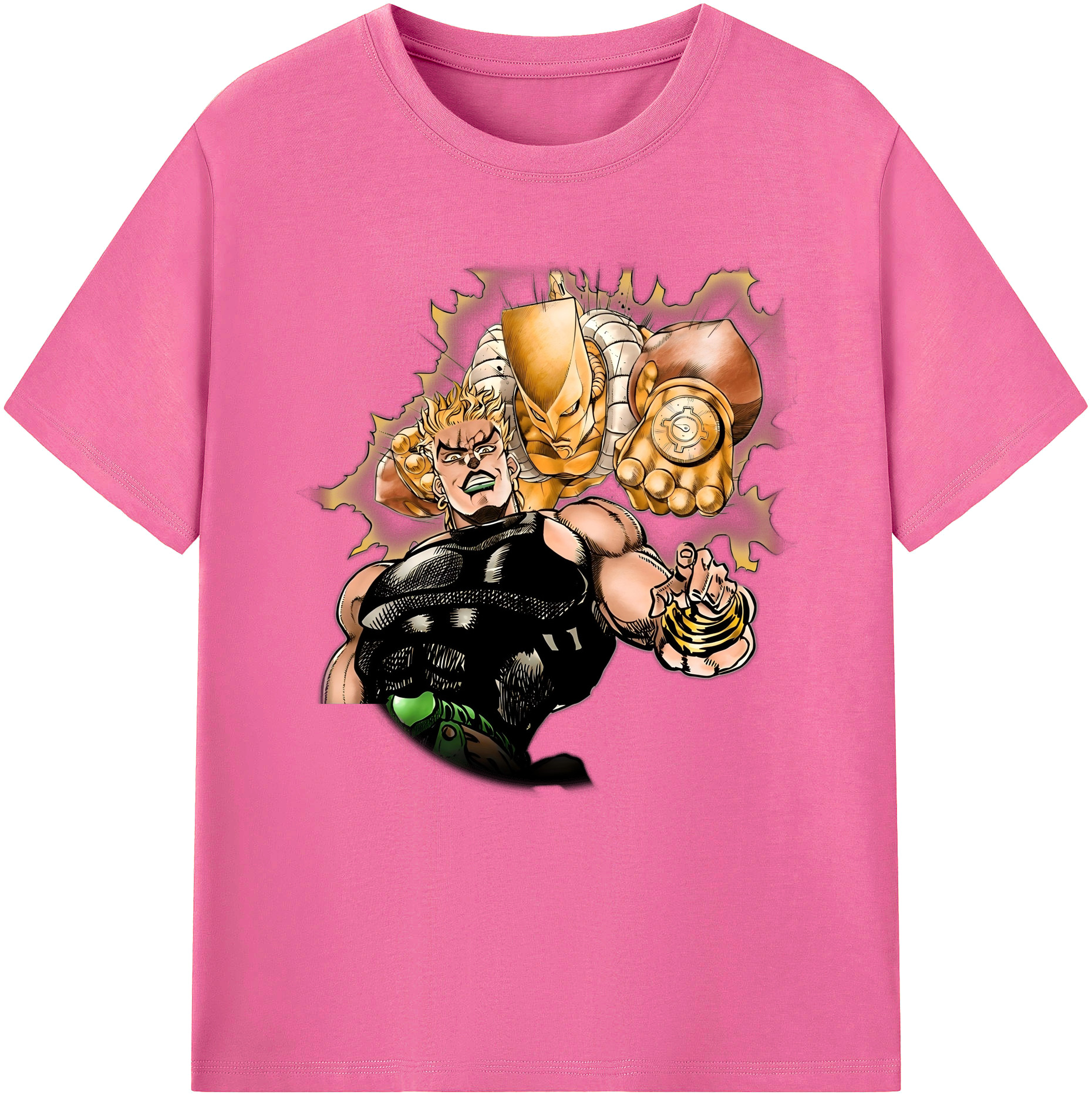 （画像用） ジョジョの奇妙な冒険 ディオ?ブランドー JoJo's Bizarre Adventure Dio Brando レディースカジュアルプリントTシャツ（綿100％）